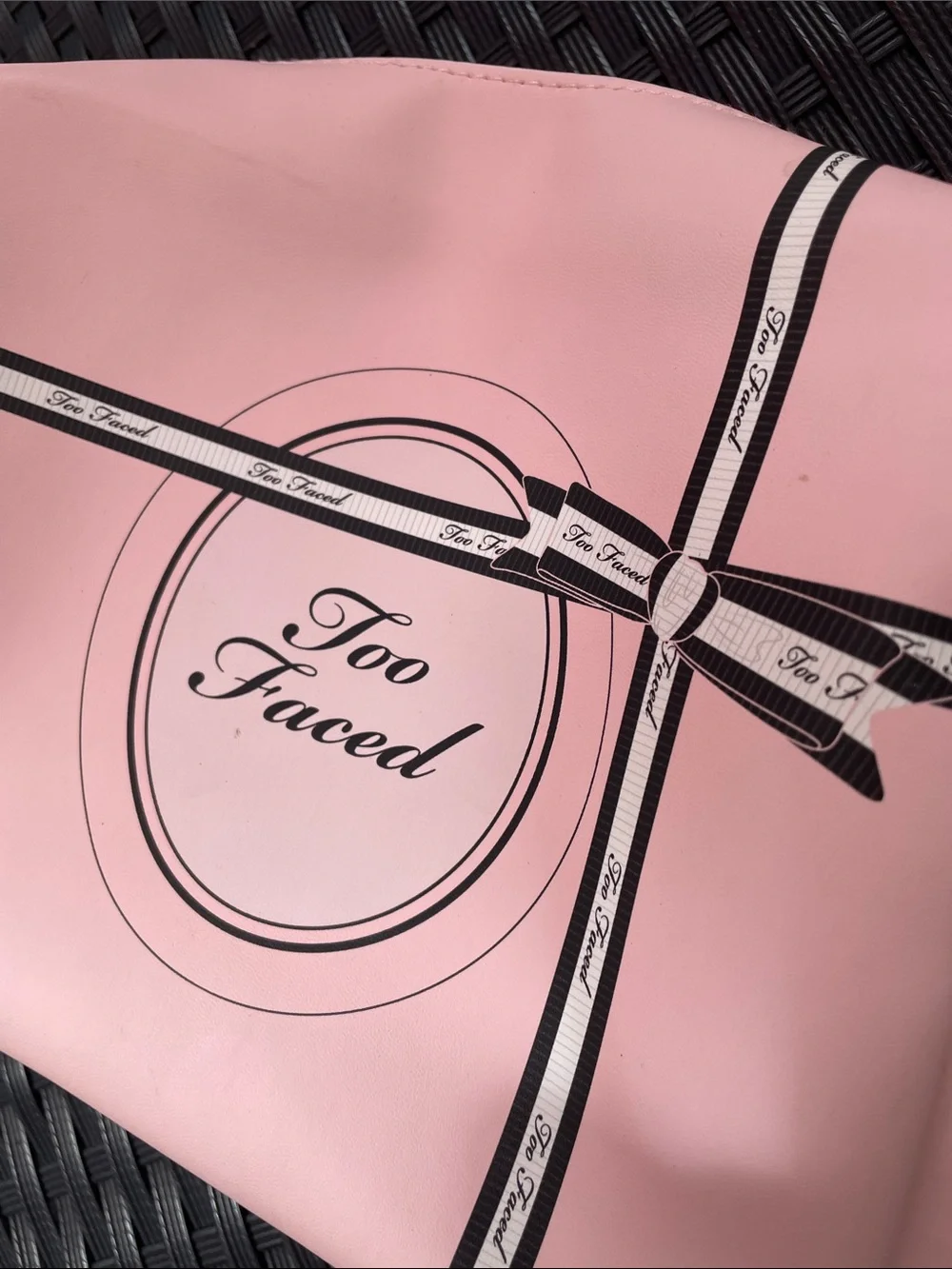 Too Faced Pink Cosmetic Makeup Bag | Travel Toiletry Case/ Bag
